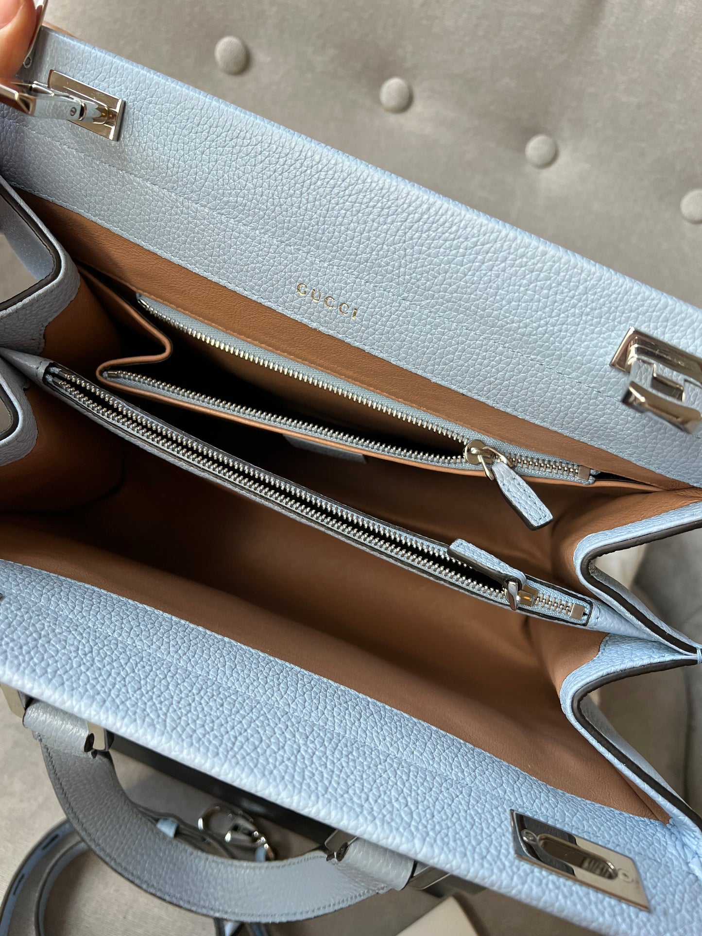 Gucci Pale Blue Medium Zumi Tote (RRP £2210)