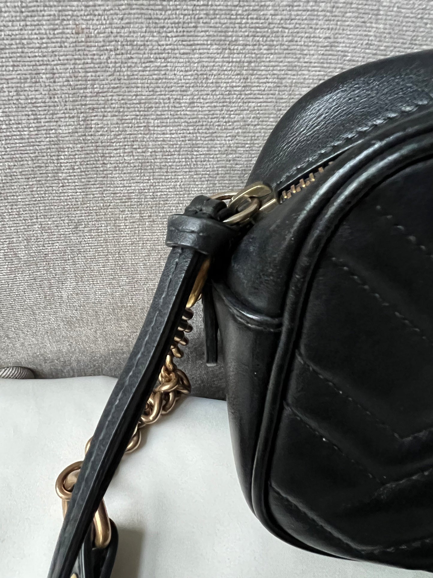 Gucci GG Black Marmont Mini Shoulder Bag (RRP £1,160)
