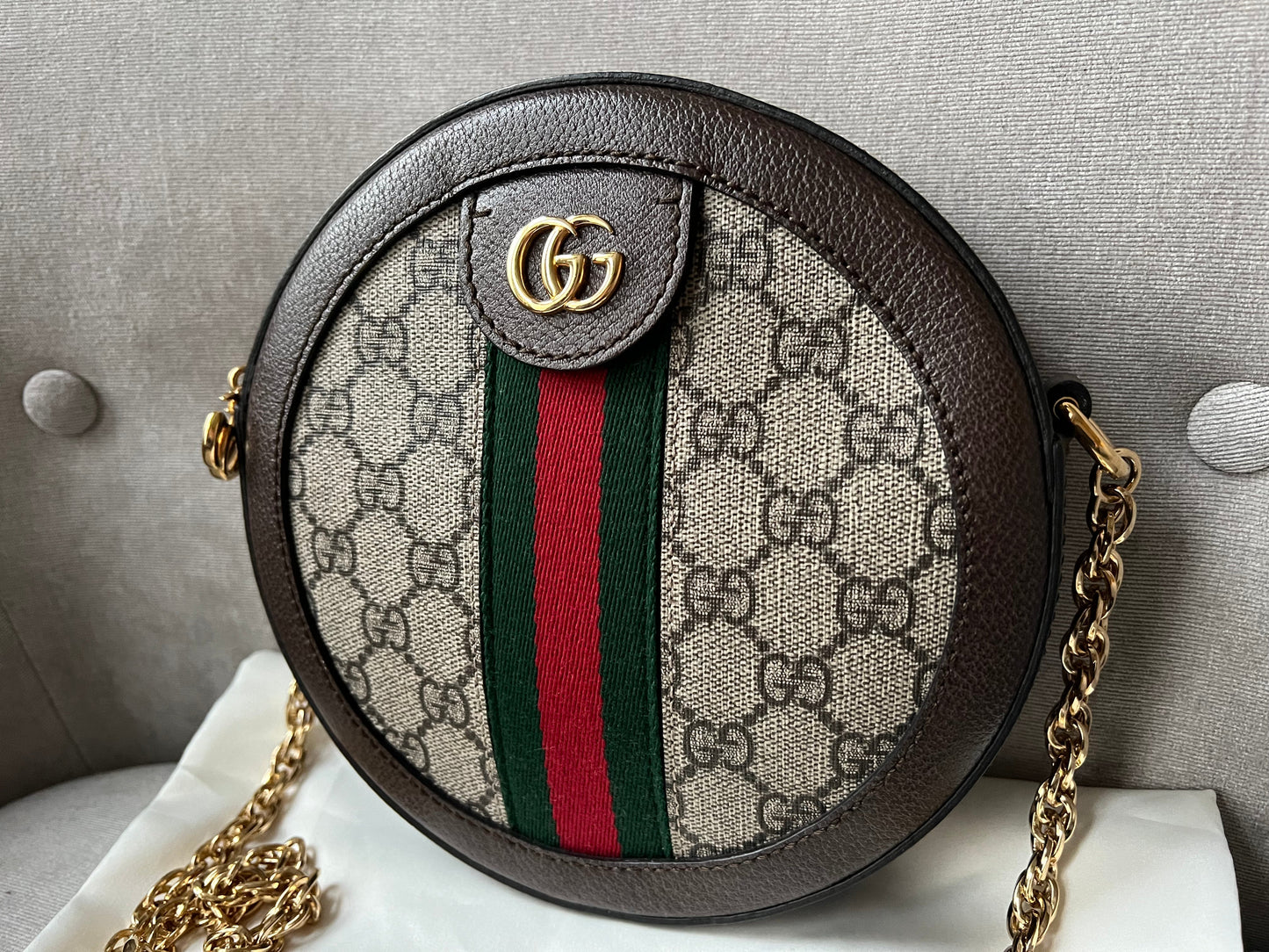 Gucci GG Ophidia Mini GG Round Shoulder Bag (RRP £1,160)