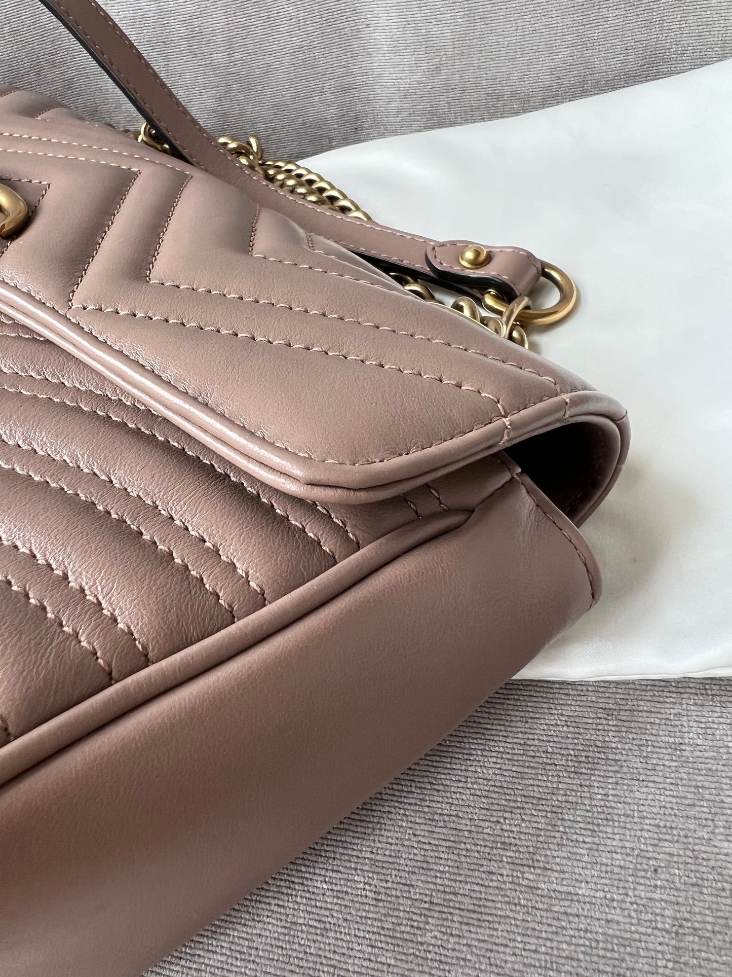 Gucci GG Dusty Pink Marmont Small Shoulder Bag (RRP £1800)
