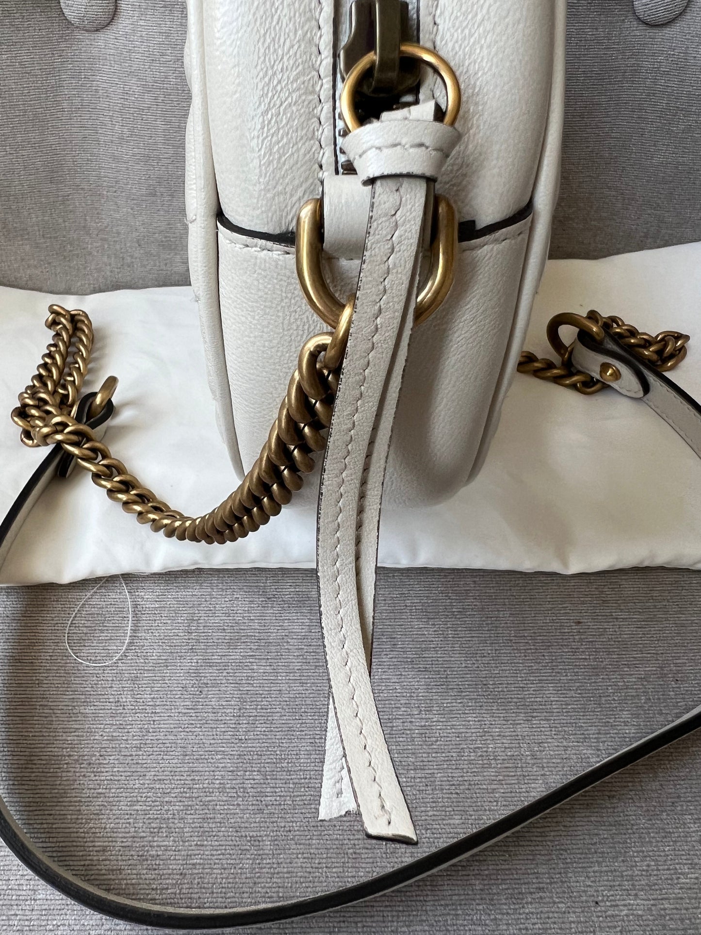 Gucci GG Round White Marmont Small Shoulder Bag (RRP £1,160)