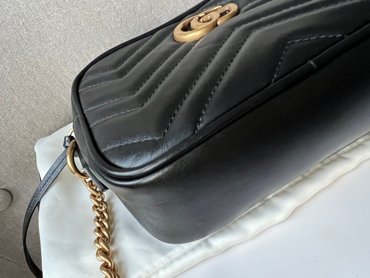 Gucci GG Black Marmont Mini Shoulder Bag (RRP £1,160)