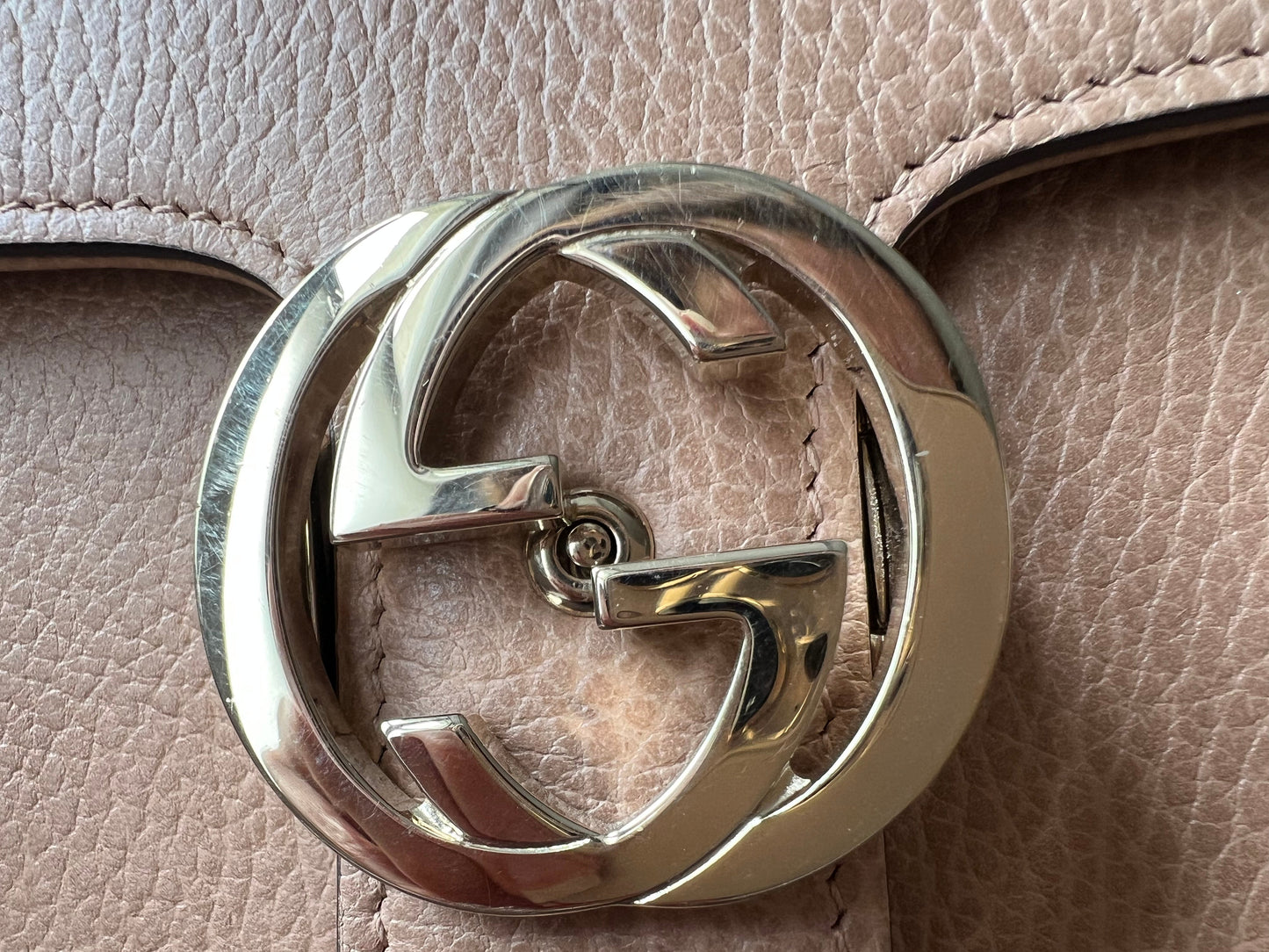 Gucci Interlocking GG Beige Small Shoulder Bag