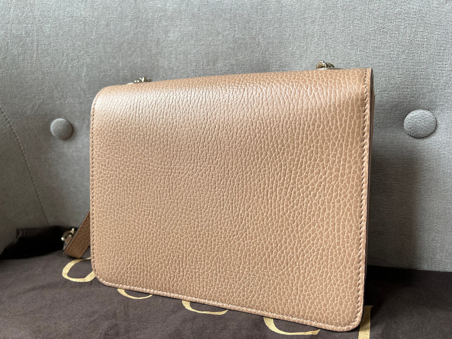 Gucci Interlocking GG Beige Small Shoulder Bag