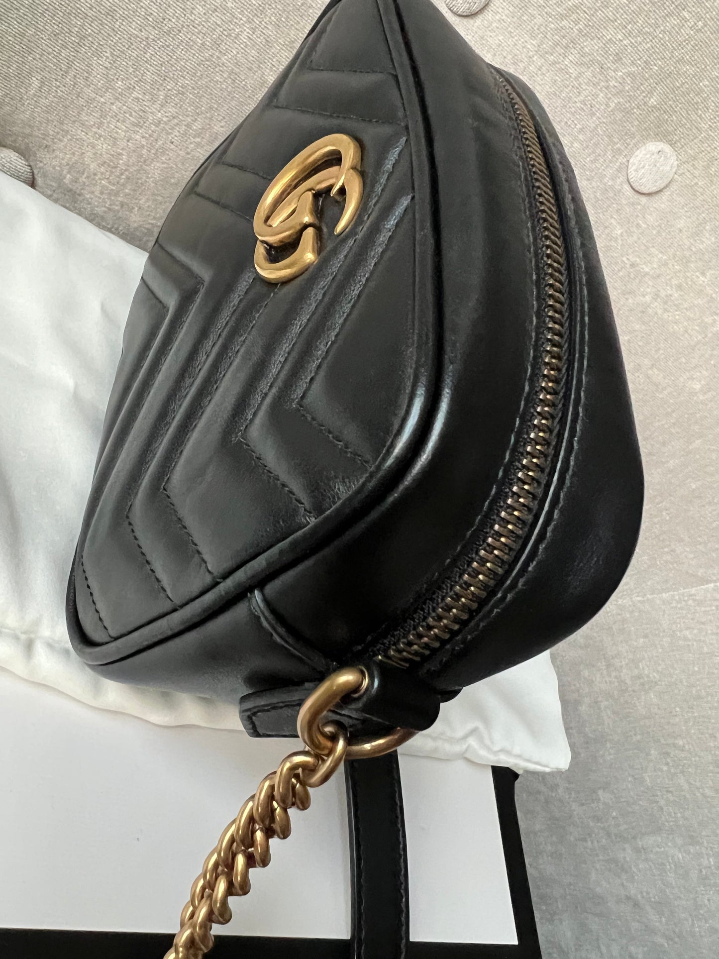 Gucci GG Black Marmont Mini Shoulder Bag (RRP £1,160)