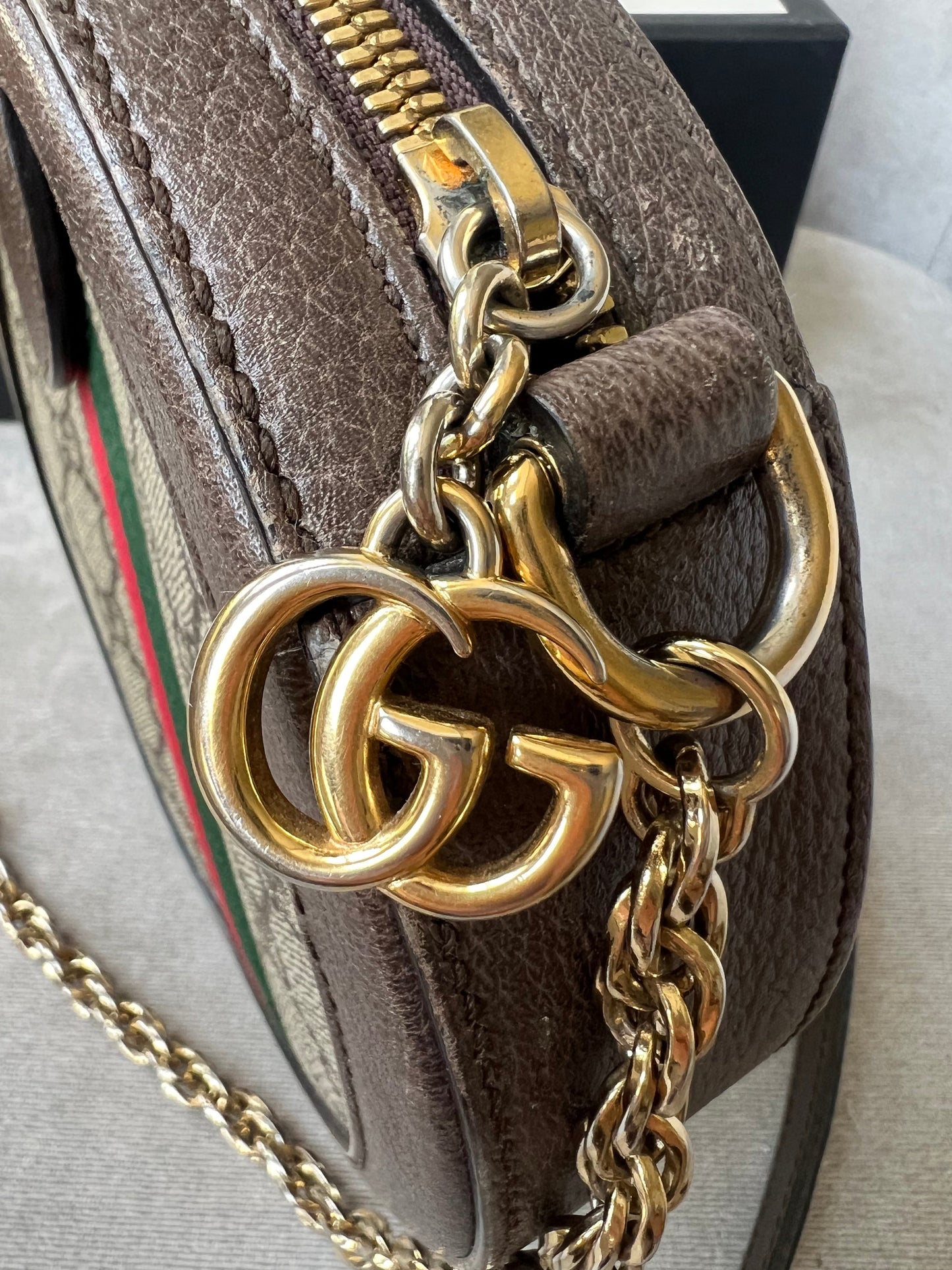 Gucci GG Ophidia Mini GG Round Shoulder Bag