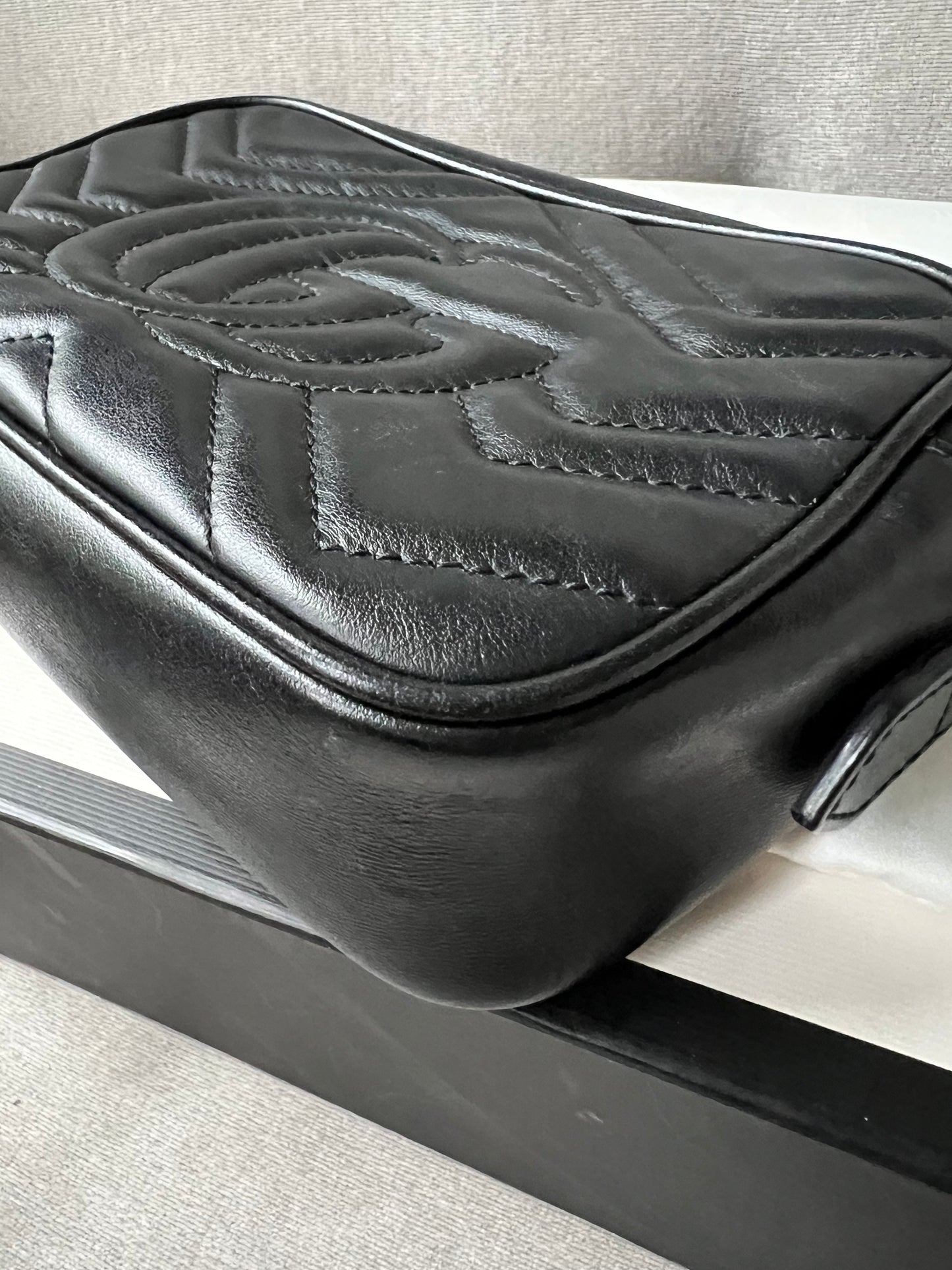 Gucci GG Black Marmont Mini Shoulder Bag (RRP £1,160)