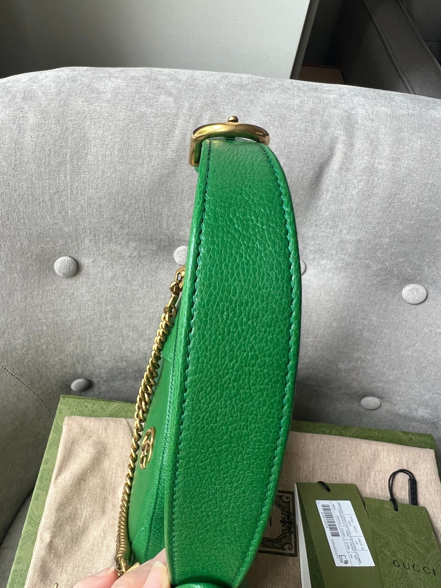 Gucci Green Small Aphrodite Shoulder Bag