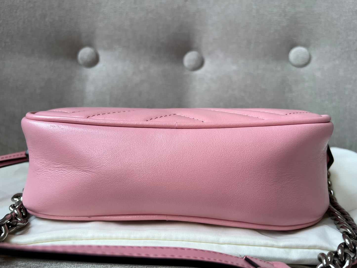 Gucci GG Pale Pink Marmont Mini Shoulder Bag (RRP £1,160)