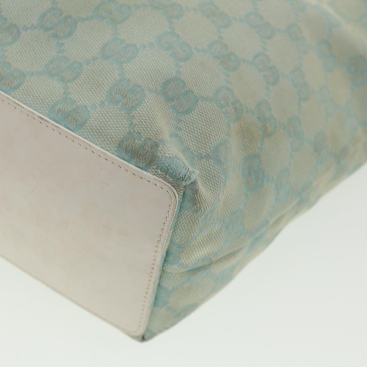 GUCCI GG Canvas Shoulder Bag Light Blue 0021099 001998  34957