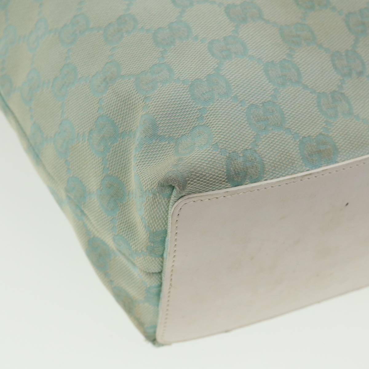 GUCCI GG Canvas Shoulder Bag Light Blue 0021099 001998  34957
