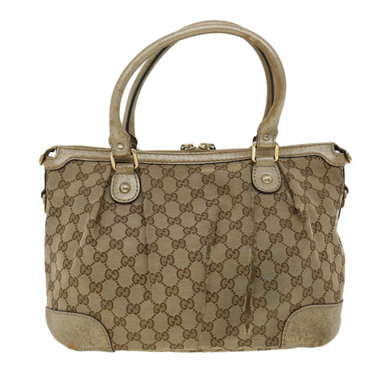 GUCCI GG Canvas Shoulder Bag 2way Beige  ki2405