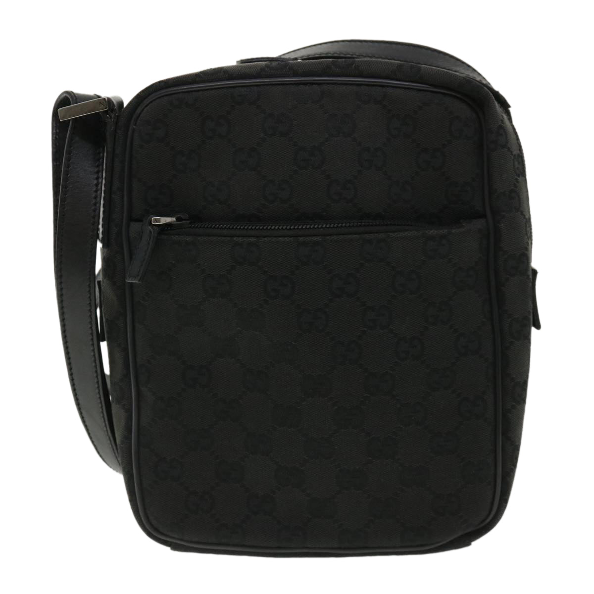 GUCCI GG Canvas Shoulder Bag Canvas Black 03136  ki2642