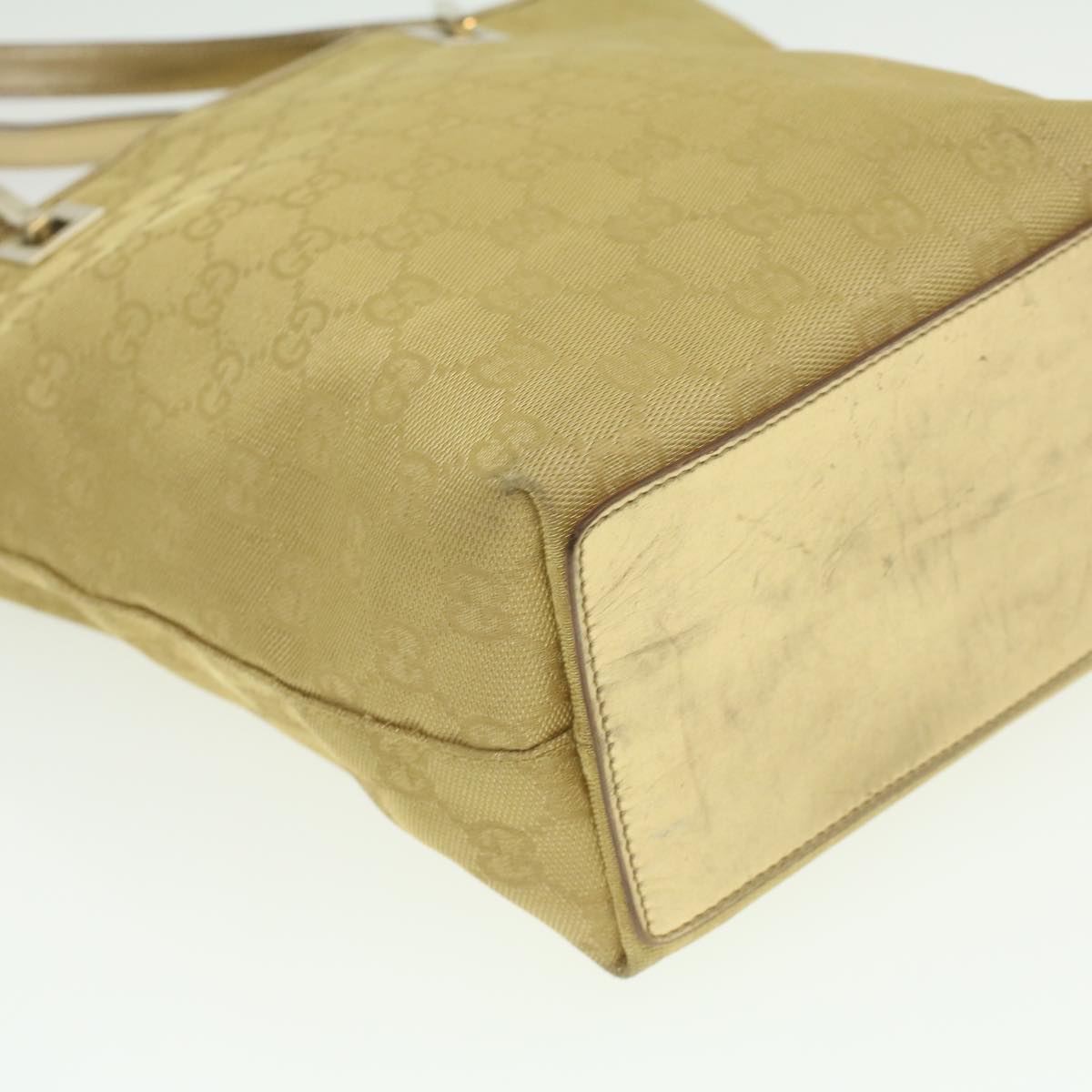 GUCCI GG Canvas Tote Bag Gold Tone 002.1099.001998  ki2751