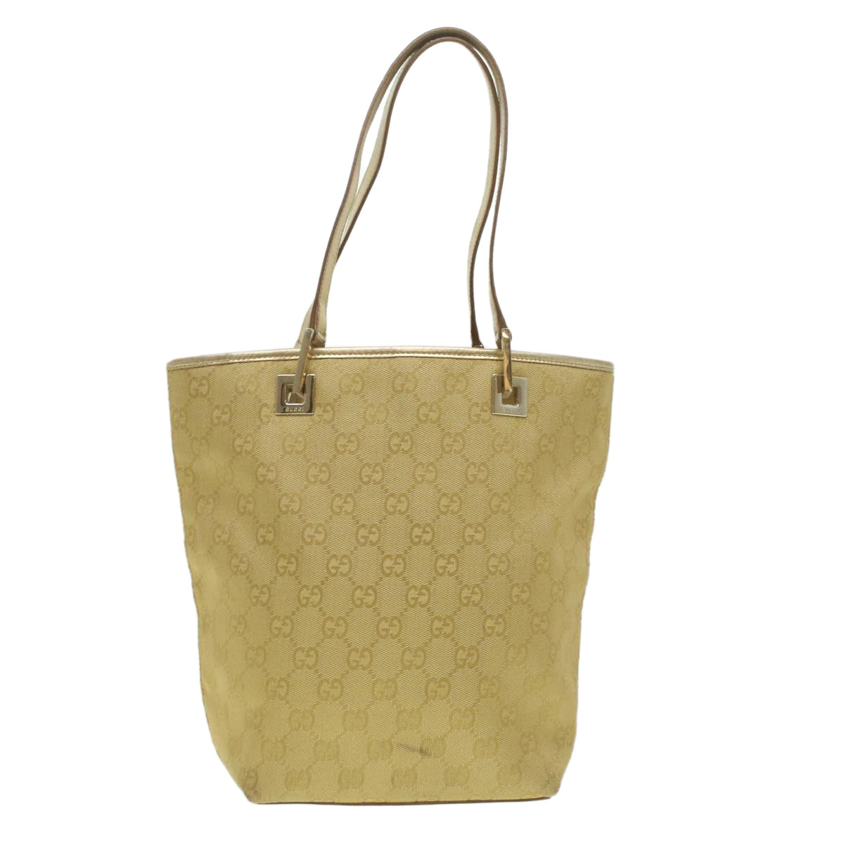 GUCCI GG Canvas Tote Bag Gold Tone 002.1099.001998  ki2751