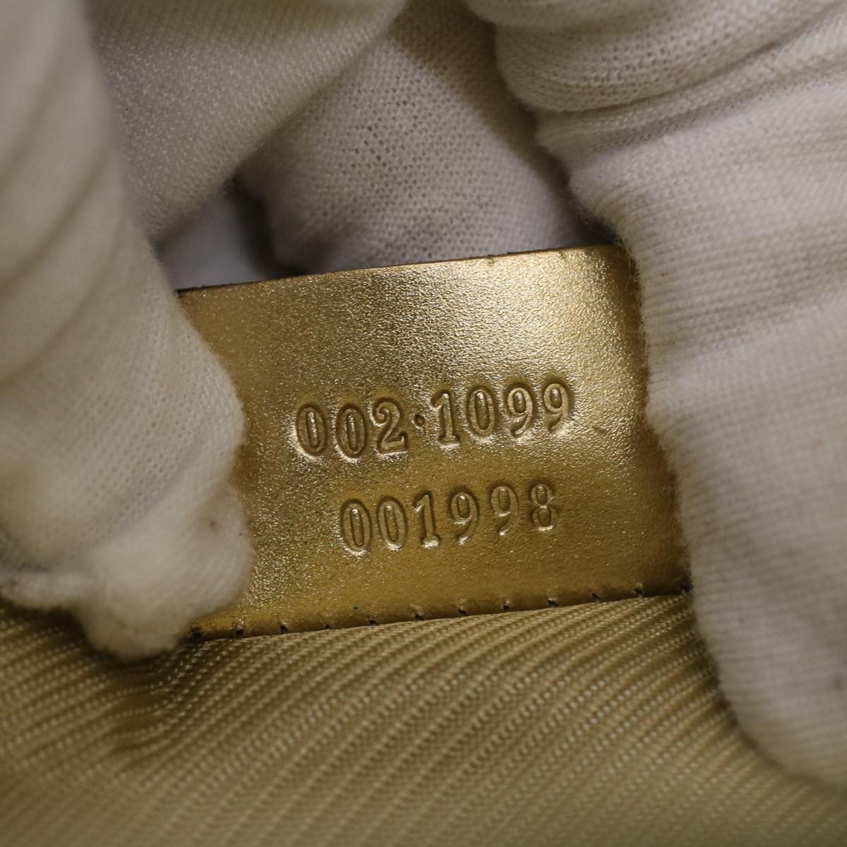 GUCCI GG Canvas Tote Bag Gold Tone 002.1099.001998  ki2751