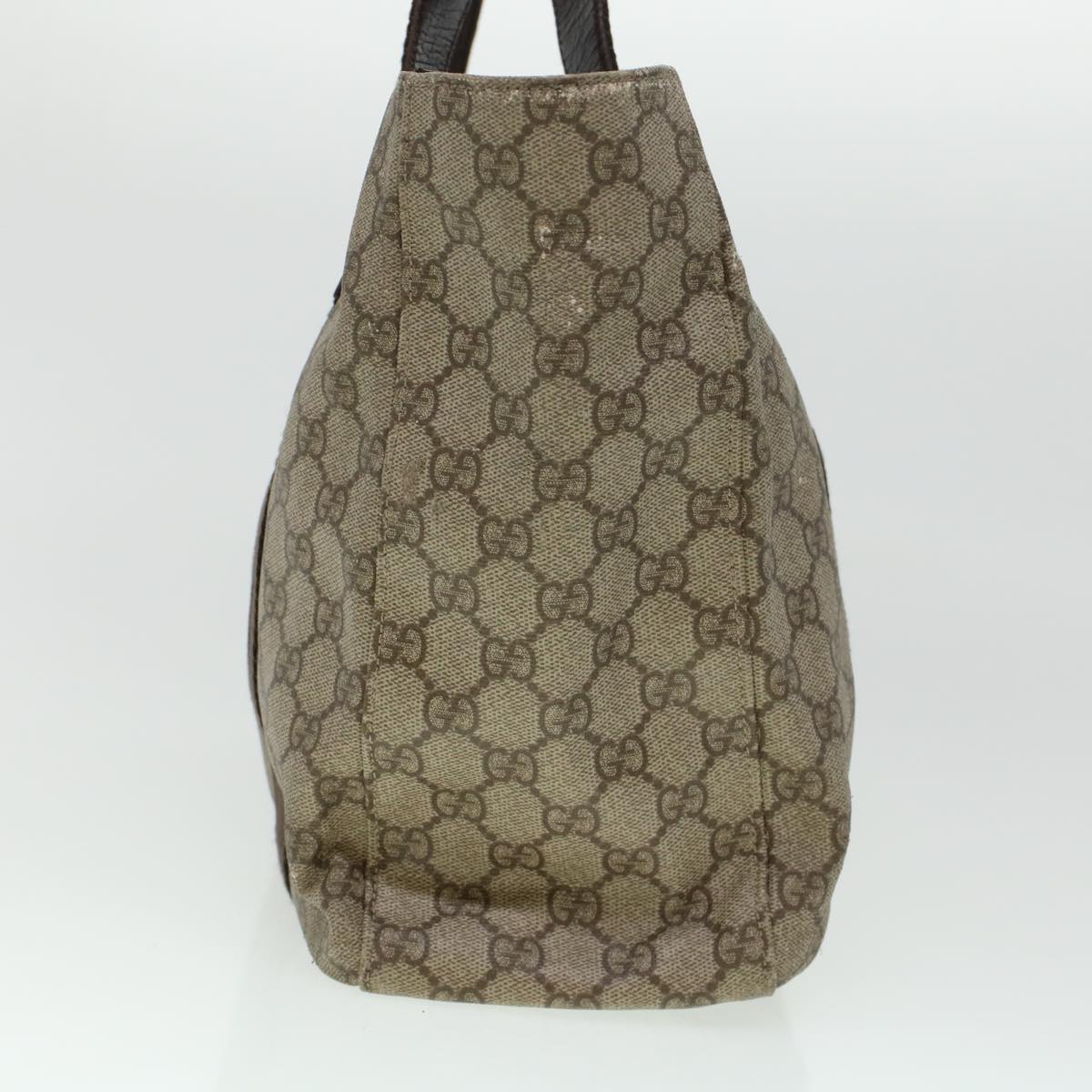 GUCCI GG Canvas Tote Bag PVC Leather Beige 141624  ki3005