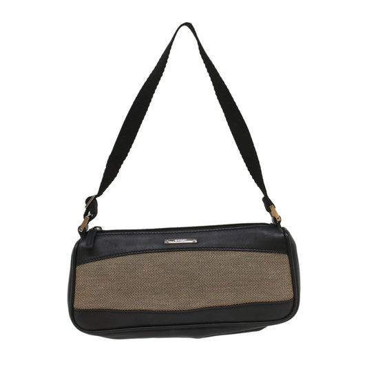 Gucci Accessory Pouch Canvas Leather Black  ki3186