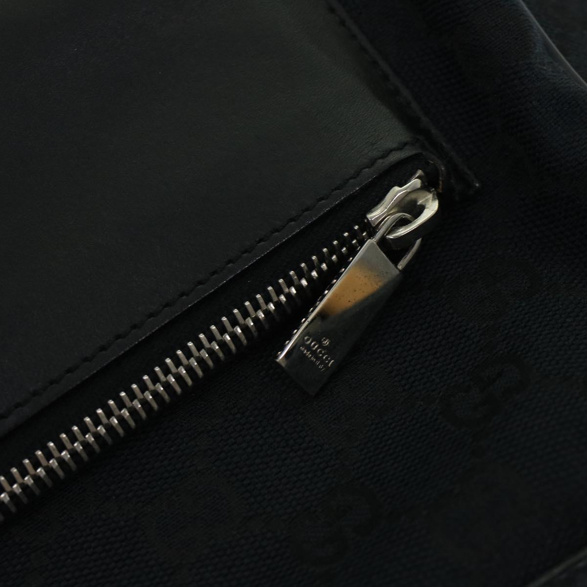 GUCCI GG Canvas Shoulder Bag Leather Black 019.0537 2123  ki3192
