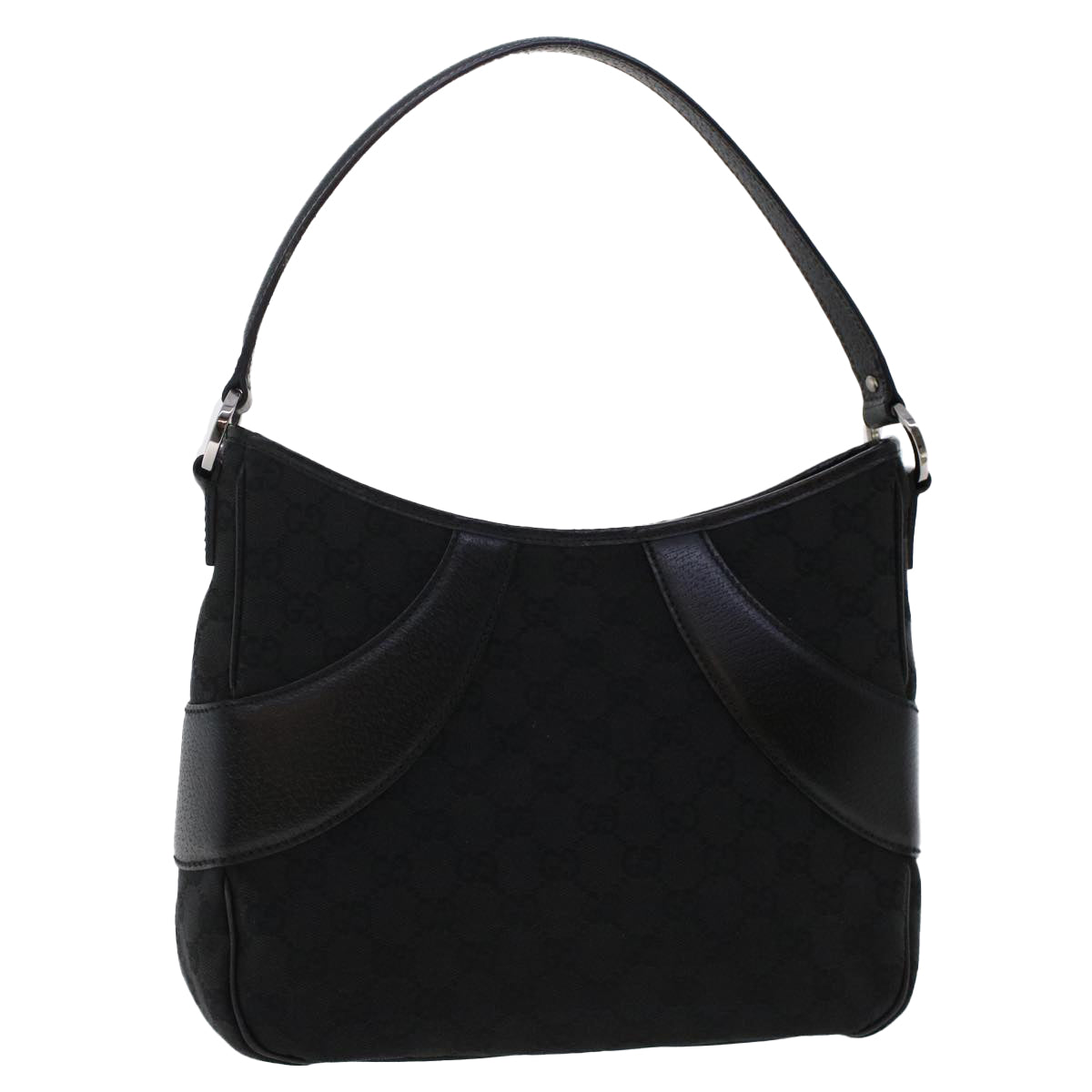 GUCCI GG Canvas Shoulder Bag Black 118012  ki3238