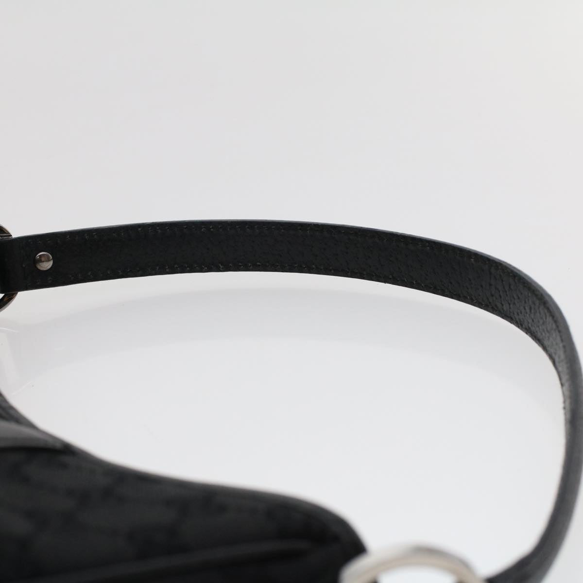 GUCCI GG Canvas Shoulder Bag Black 118012  ki3238
