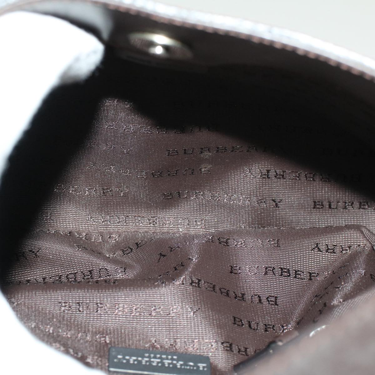 Burberry Nova Check Shoulder Bag PVC Leather Beige Auth ki3342