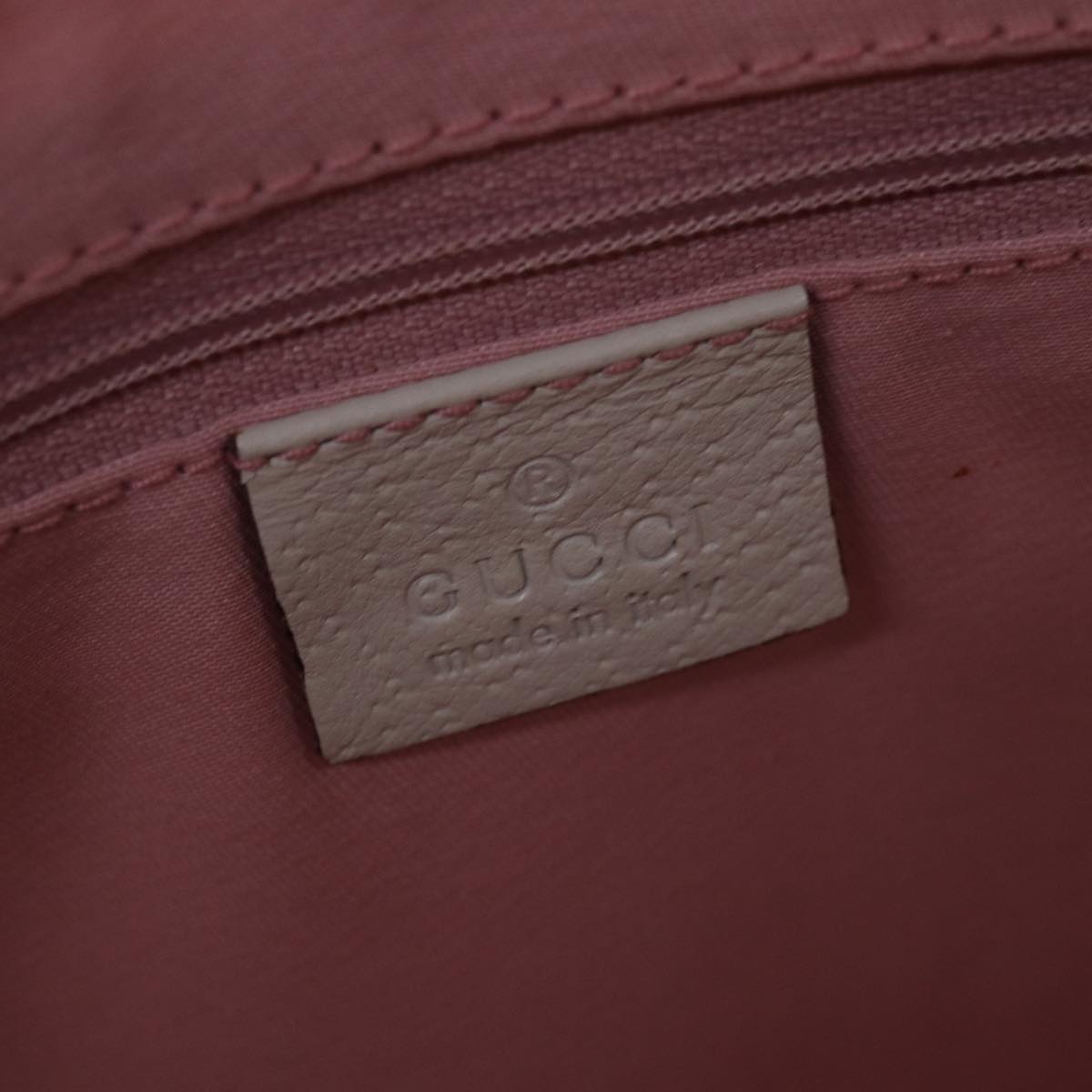 GUCCI GG Canvas Shoulder Bag Pink White Silver 153025 Auth ki4845