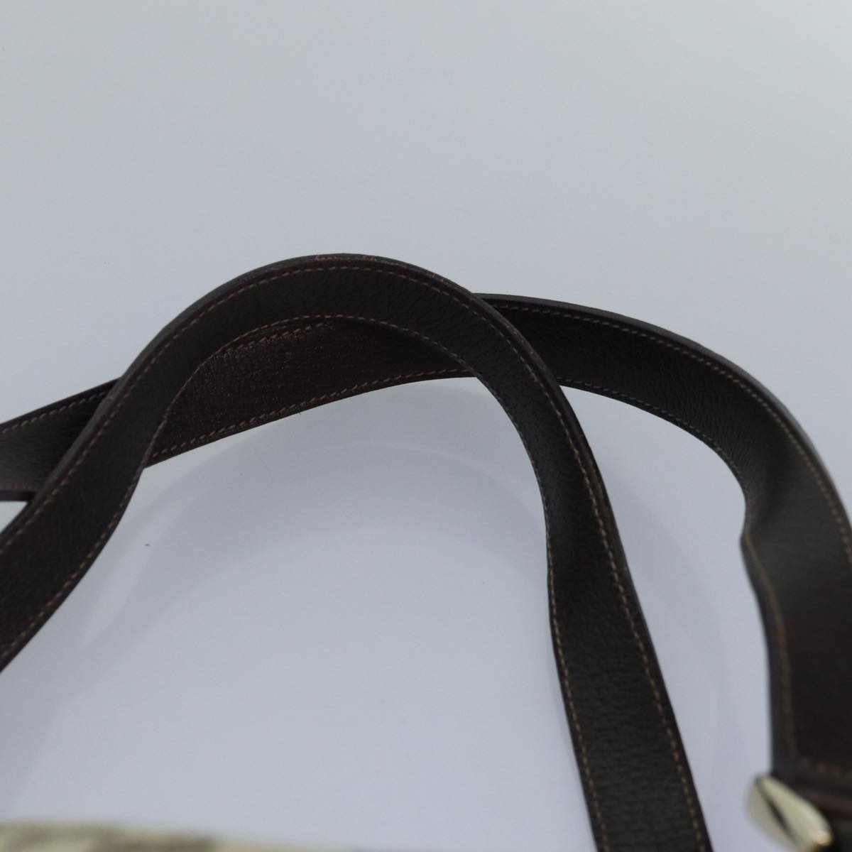 GUCCI GG Canvas Tote Bag Gold Beige 130736 Auth ki4869
