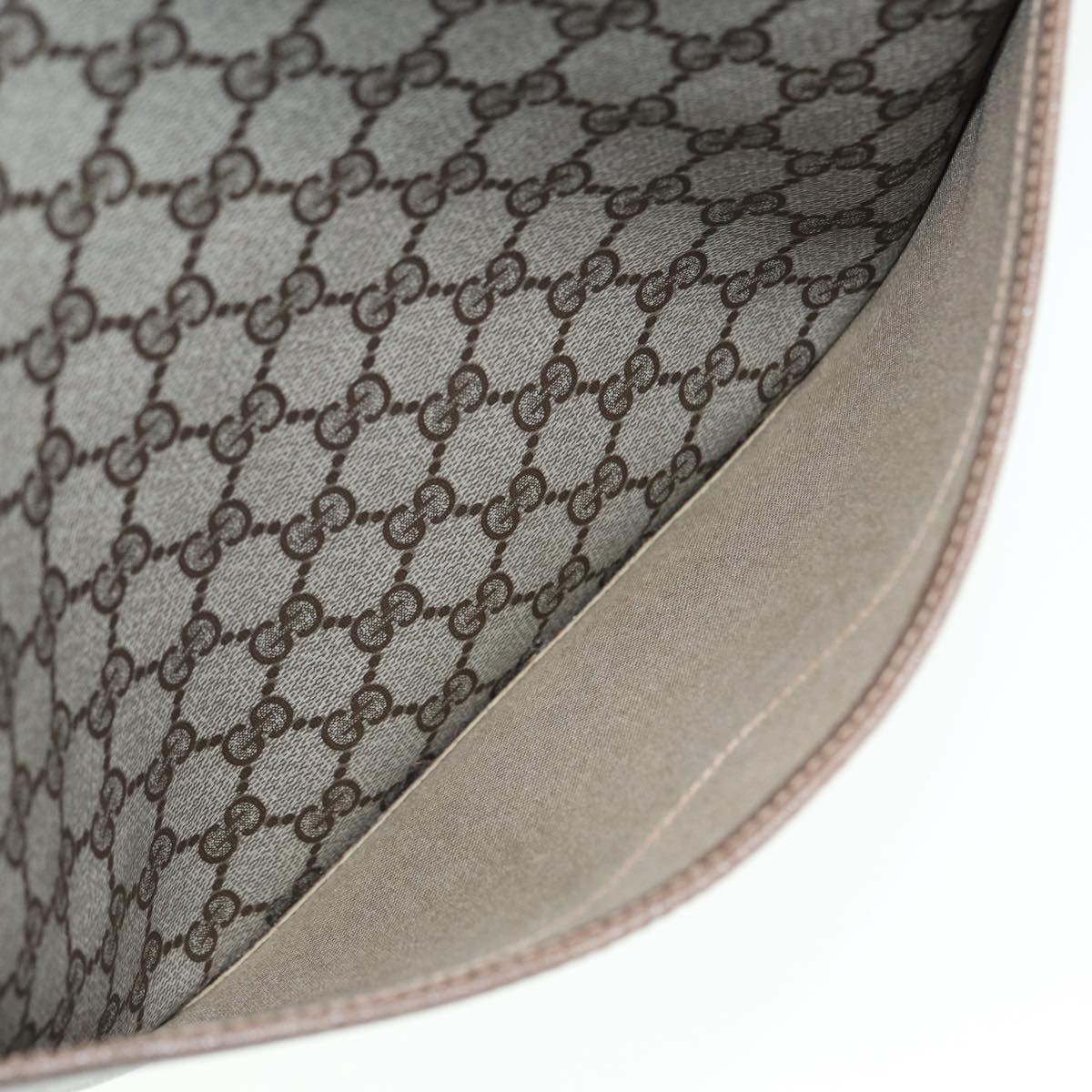 GUCCI GG Canvas Web Sherry Line Tote Bag PVC Leather Beige Green Red Auth kk302