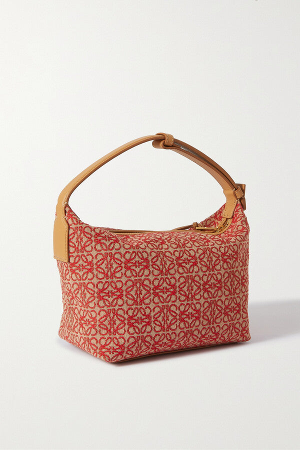 LOEWE Small Cubi Anagram Jacquard Canvas Shoulder Bag