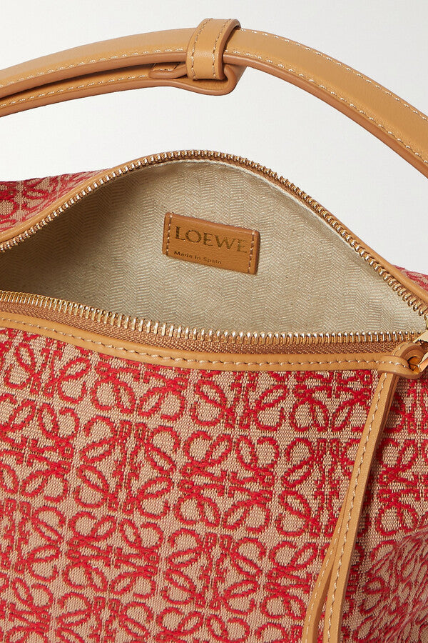 LOEWE Small Cubi Anagram Jacquard Canvas Shoulder Bag