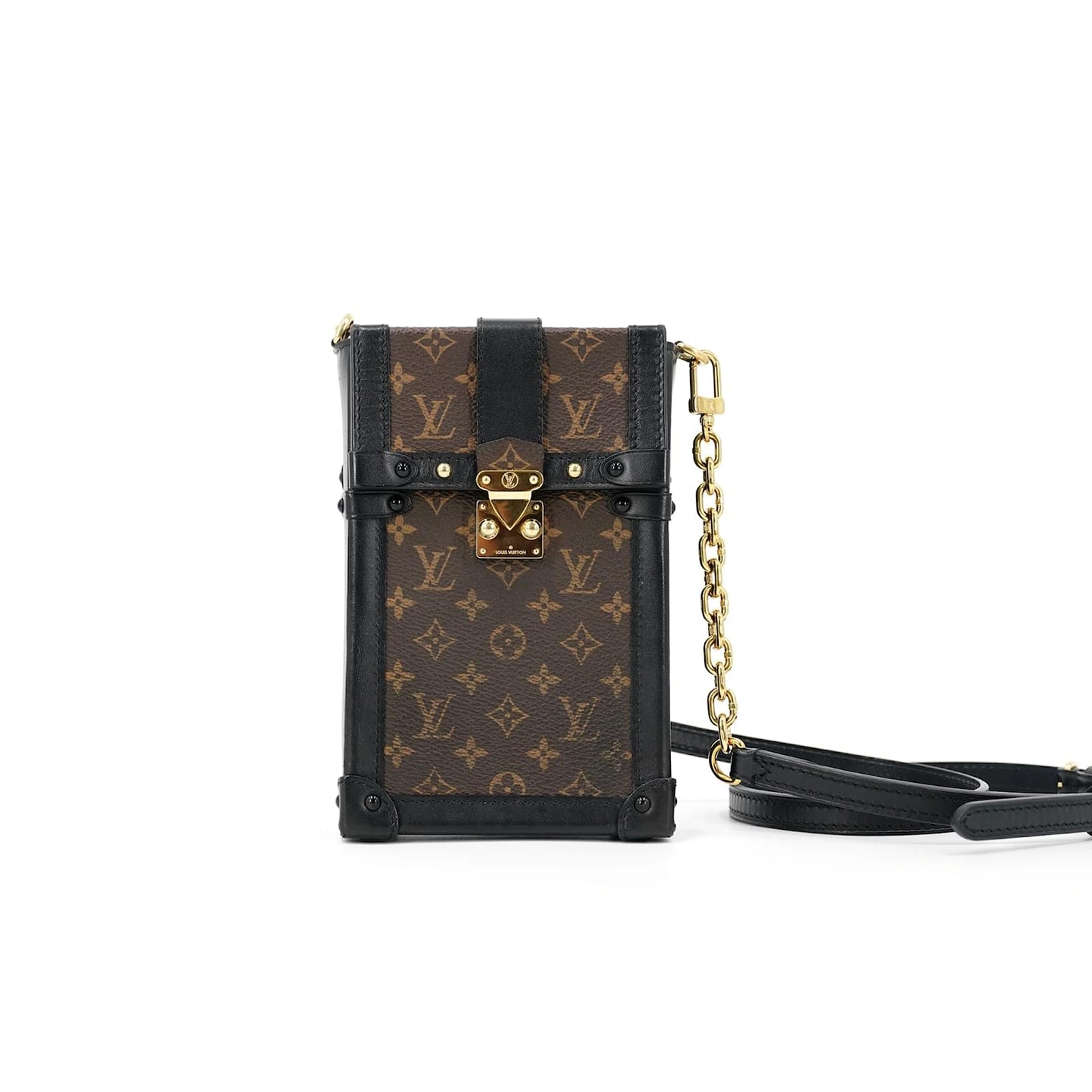 Louis Vuitton Monogram Vertical Trunk Pochette Brown