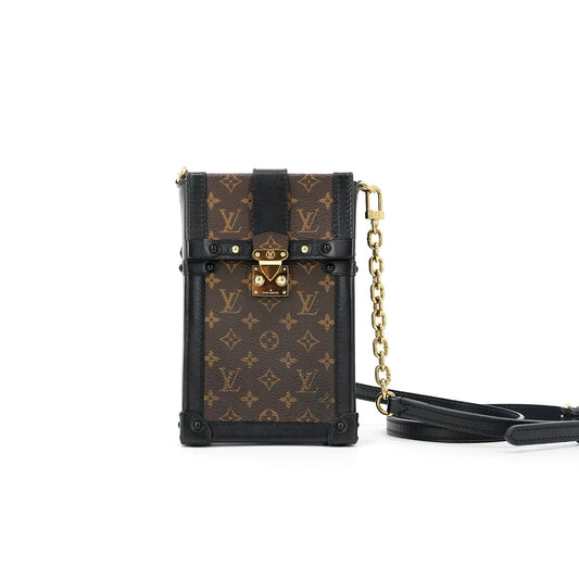Louis Vuitton Monogram Vertical Trunk Pochette Brown