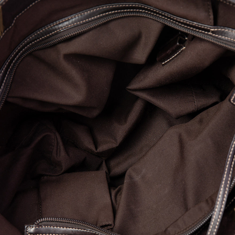 Gucci Beige/Brown GG Canvas and Leather Tote