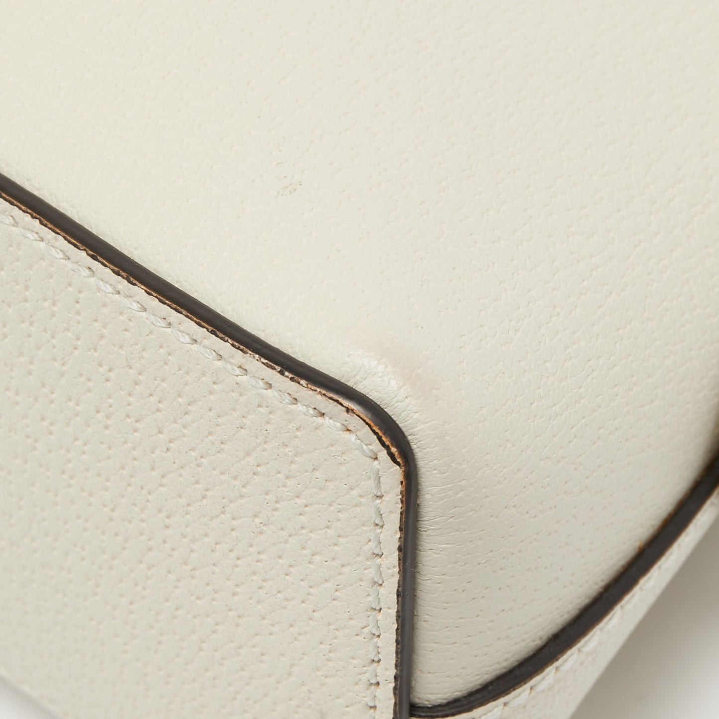 Gucci White Leather Small Ophidia Shoulder Bag