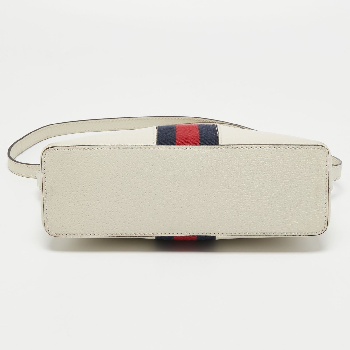 Gucci White Leather Small Ophidia Shoulder Bag