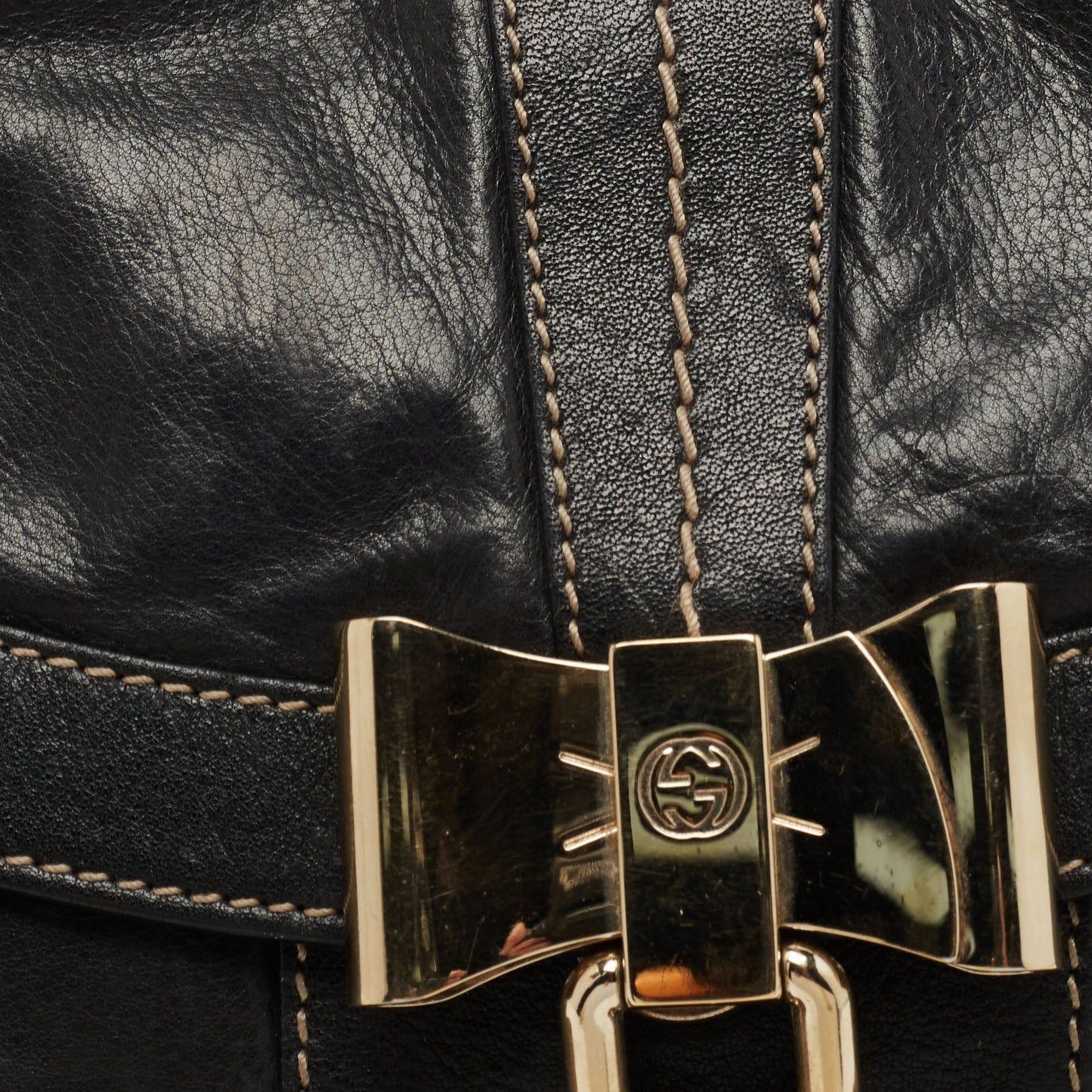 Gucci Black Leather Small Duchessa Shoulder Bag