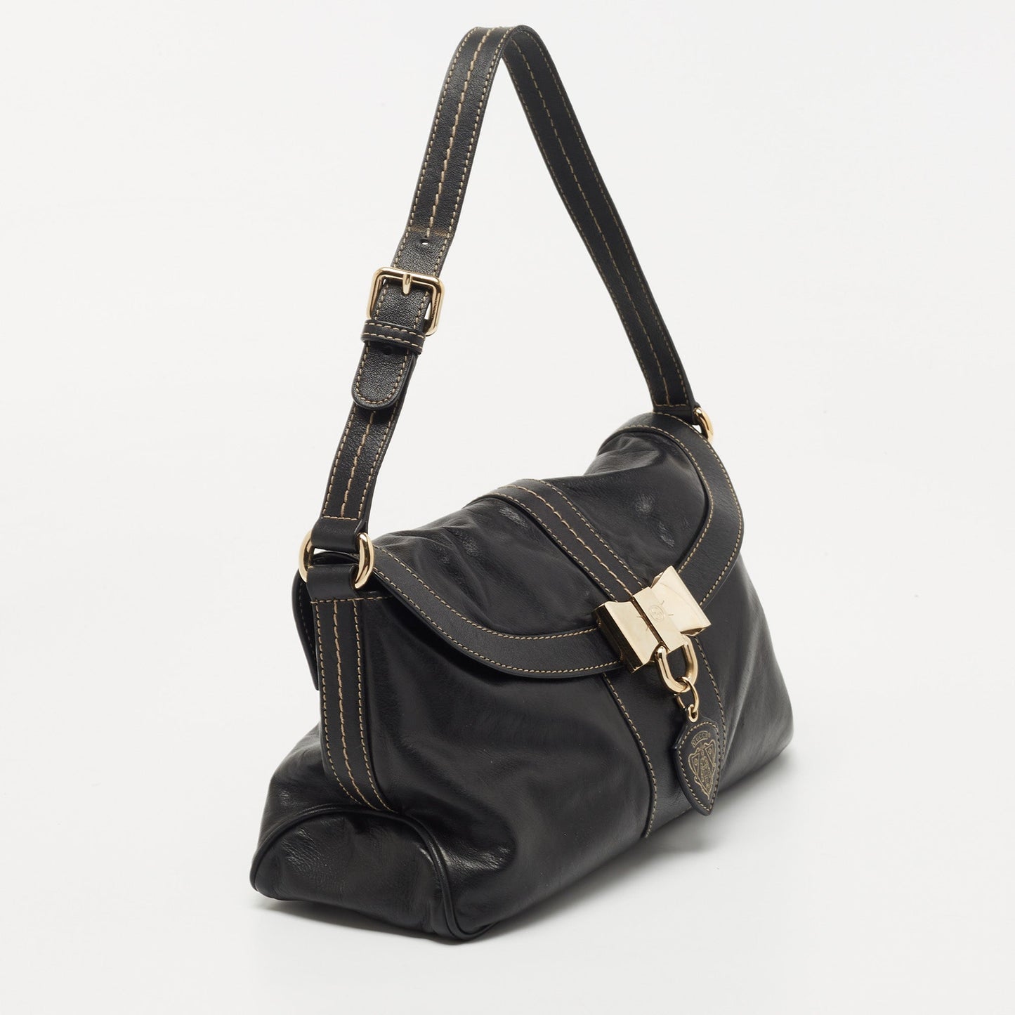 Gucci Black Leather Small Duchessa Shoulder Bag
