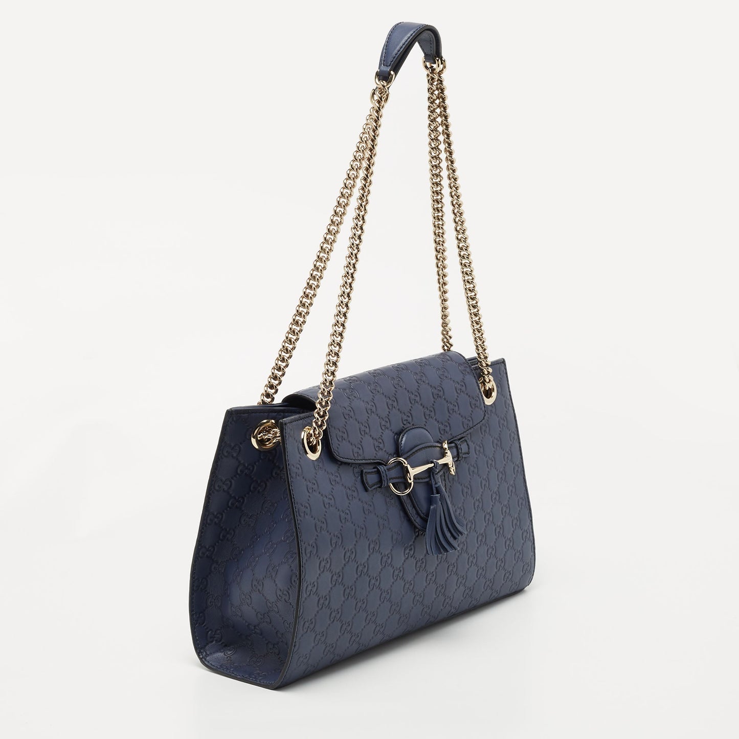 Gucci Purple Guccissima Leather Large Emily Chain Shoulder Bag