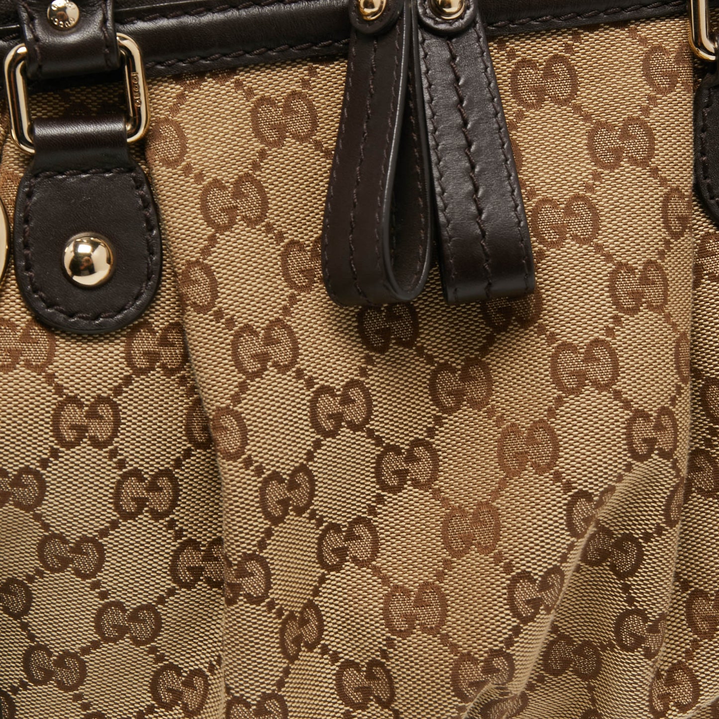 Gucci Beige/Ebony GG Canvas Medium Sukey Tote