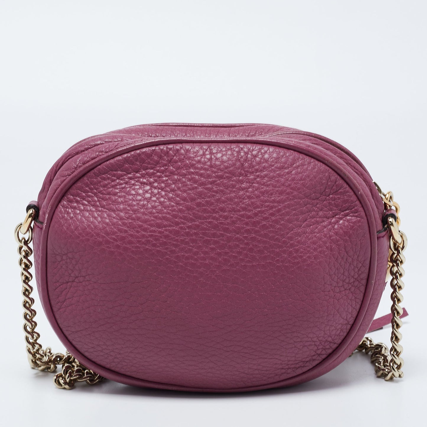 Gucci Pink Leather Mini Soho Disco Chain Crossbody Bag