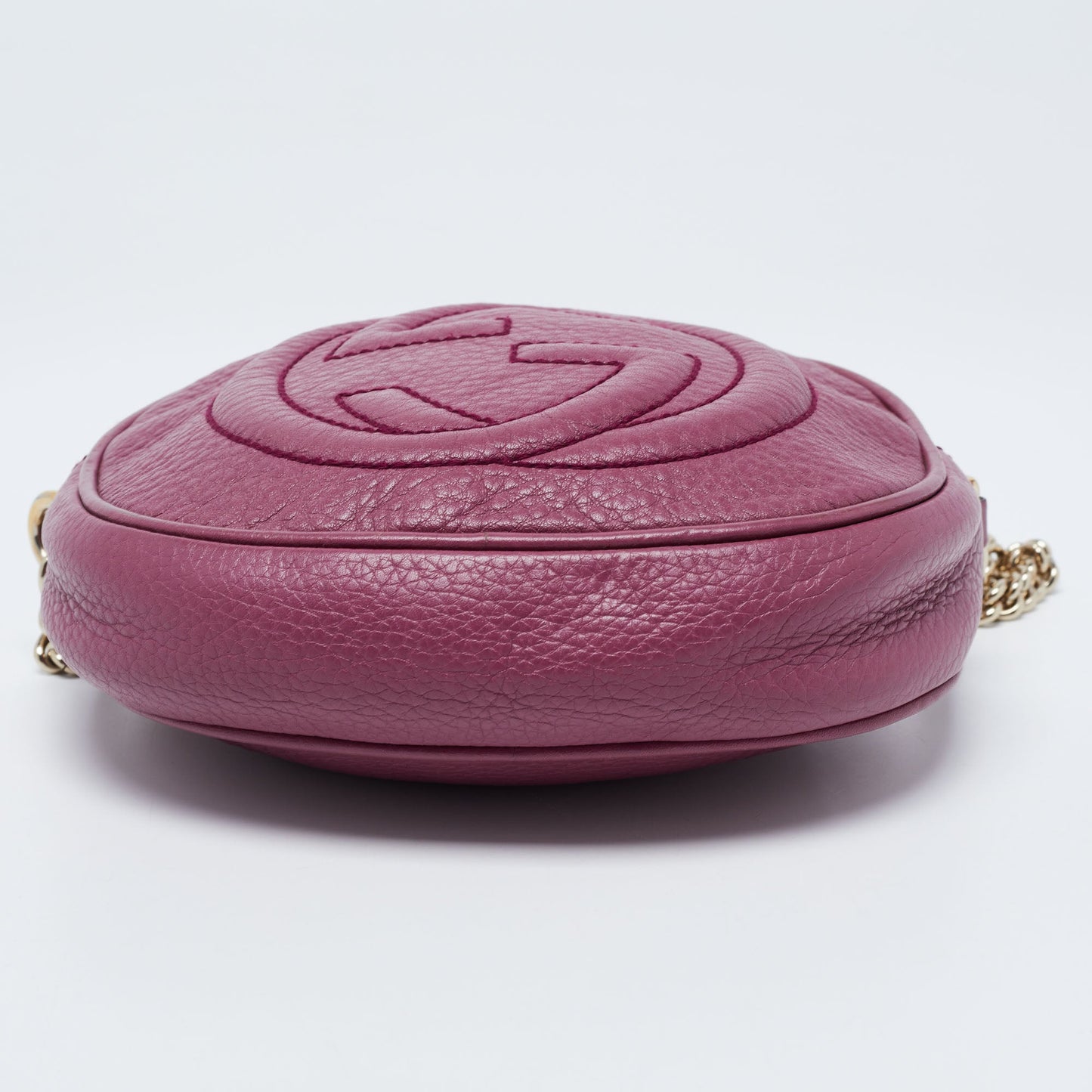 Gucci Pink Leather Mini Soho Disco Chain Crossbody Bag