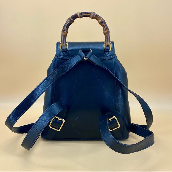 GUCCI mini bamboo leather backpack