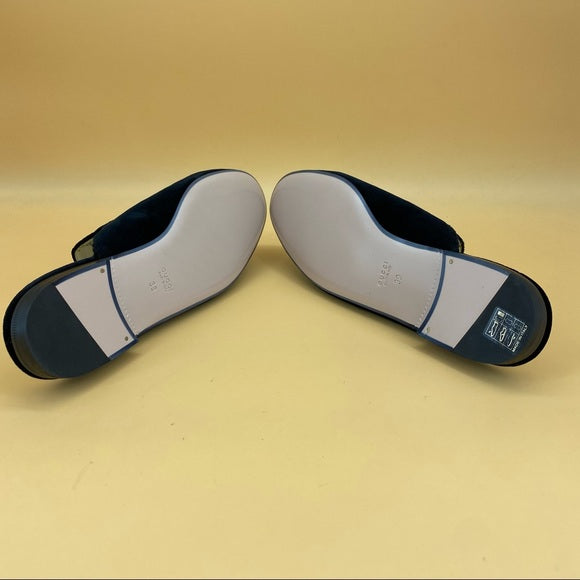 GUCCI velvet crystal loafer