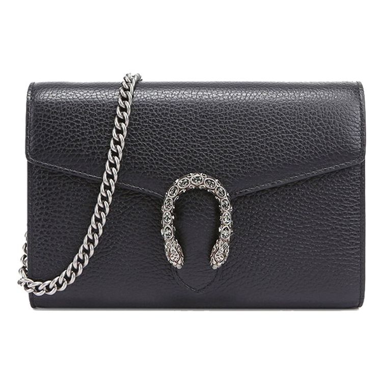 (WMNS) GUCCI Dionysus Tiger Head Leather Chain Shoulder Messenger Bag Mini Black 401231-CAOGN-8176