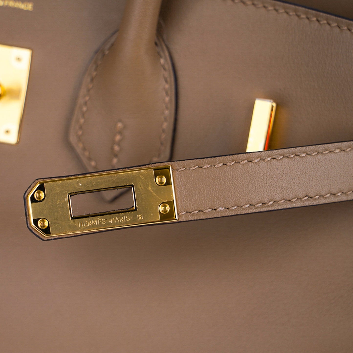 Hermes Birkin 25 Beige De Weimar Veau Jonathan Leather Gold Hardware