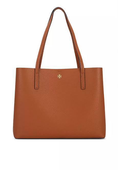 Tory Burch Camel Centre Zip Tote Bag