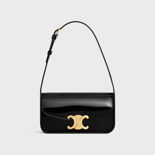 CELINE SHOULDER BAG TERENCE in PATENT CALFSKIN