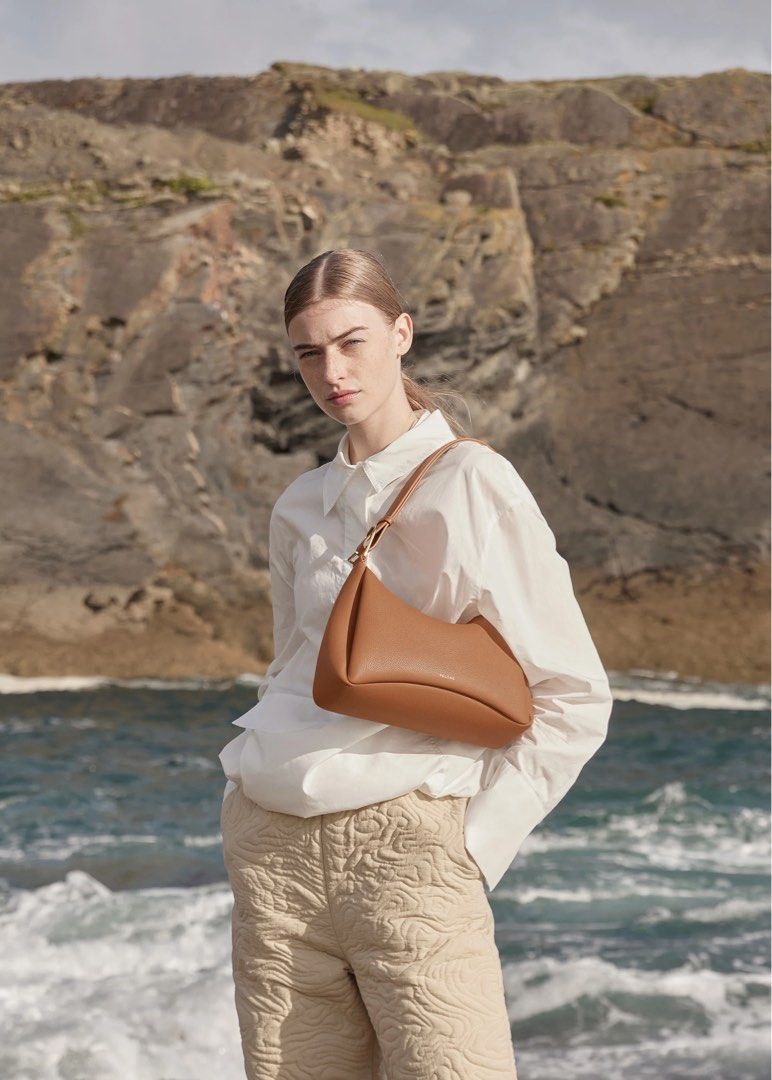 Polene UMI Crossbody Bag in Camel