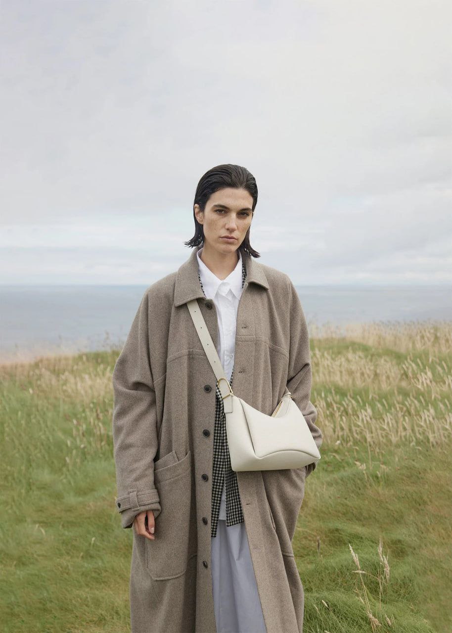 Polene UMI Crossbody Bag in White